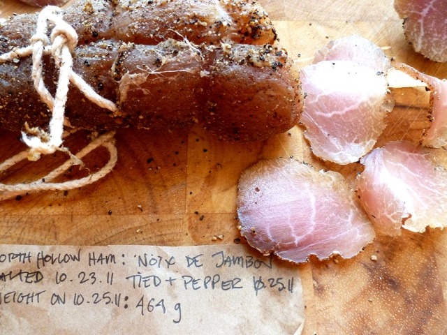 Thin slices of silky noix de jambon. I LOVE this stuff :-)